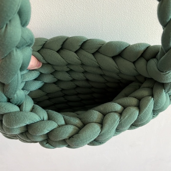 Handmade Chunky Knit Shoulder Bag Unique Hippie Boho Artsy - Picture 7 of 9